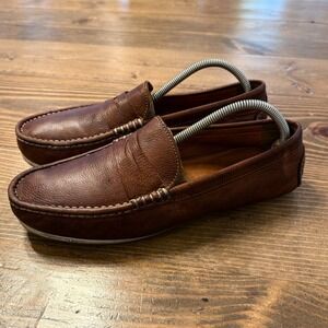 Allen Edmonds Super Sport Driver Penny Loafer Men 9.5D Brown Leather Casual Shoe